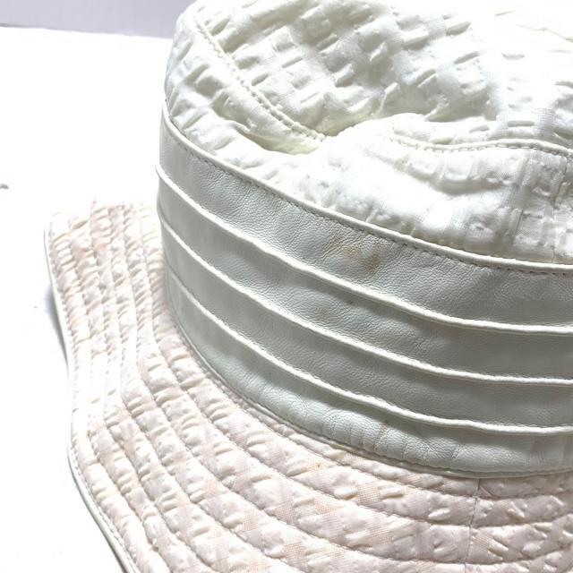 Hermes(エルメス)のエルメス ハット - 白×ライトピンク レディースの帽子(ハット)の商品写真