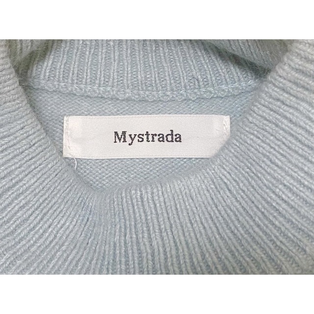Mystrada(マイストラーダ)のMystrada ミントグリーン 長袖ニット アンゴラ混 レディースのトップス(ニット/セーター)の商品写真