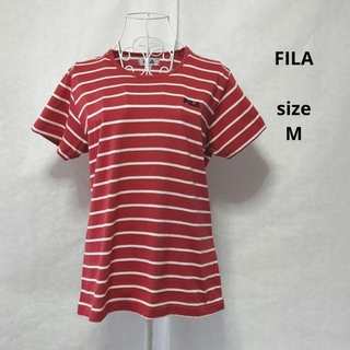 フィラ(FILA)のFILA　フィラ　レディース半袖Ｔシャツ　ボーダーＴシャツ(Tシャツ(半袖/袖なし))