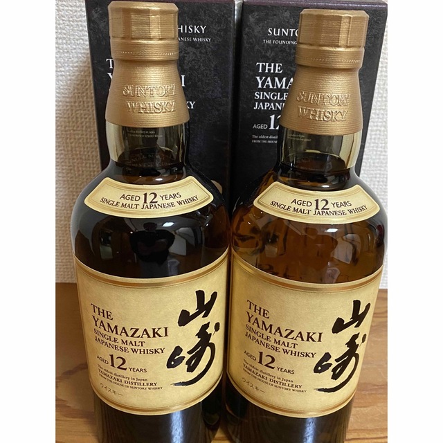 食品/飲料/酒サントリー 山崎 12年 2本セット 箱付  12yo  送料無料 百貨店購入