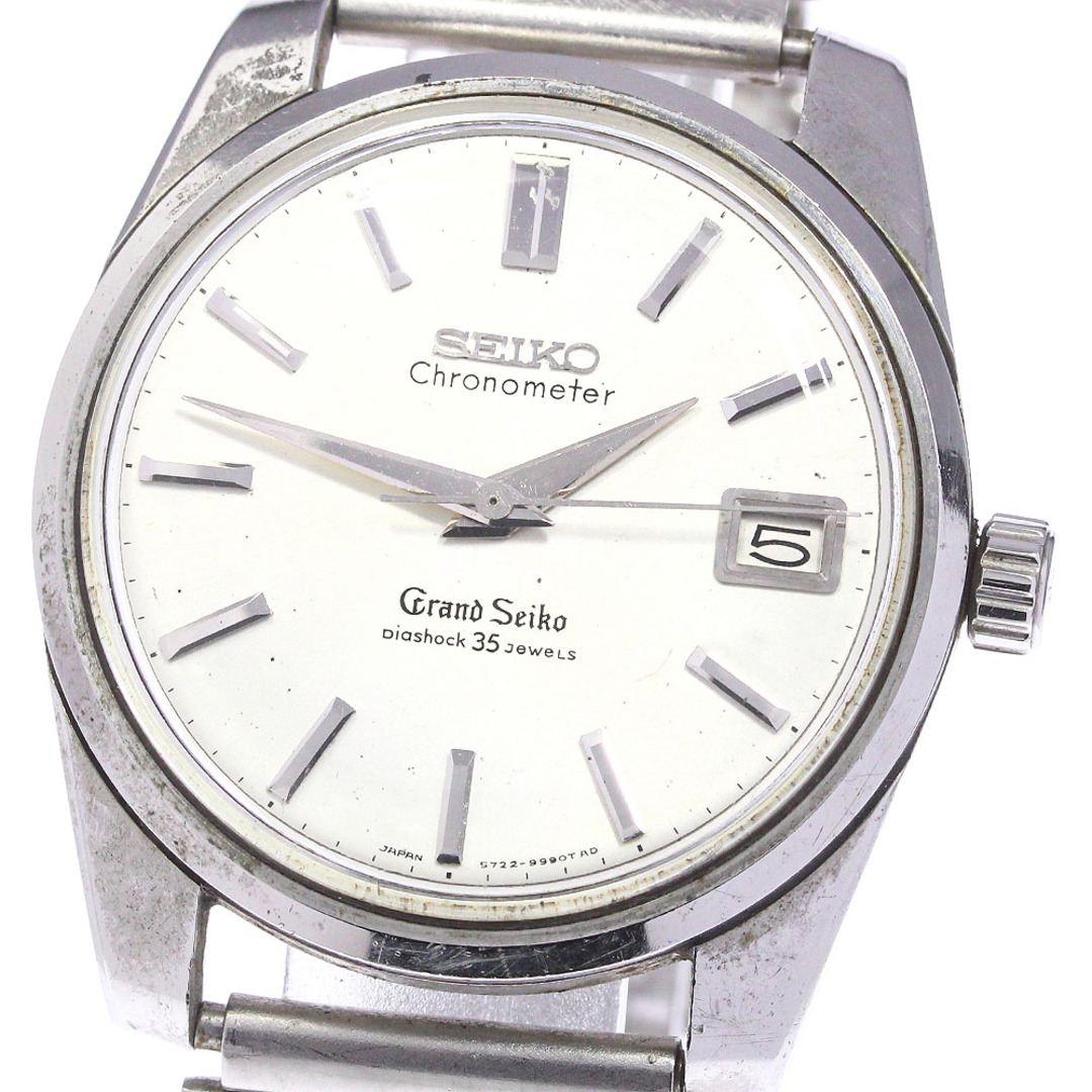 【史上最も激安】 SEIKO メンズ_730062 手巻き 5722-9990 クロノメーター グランドセイコー 【SEIKO】セイコー - 腕時計(アナログ)