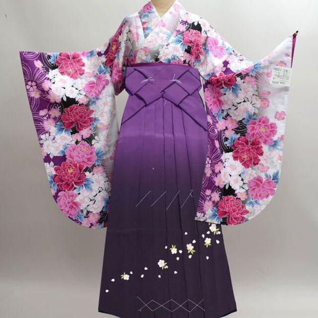 二尺袖 着物 袴フルセット 袴色・ 袴サイズ選択できます NO16021-2-