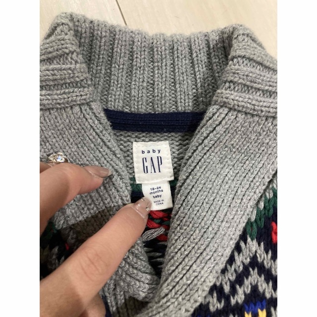 babyGAP(ベビーギャップ)のgap ニット　カーディガン　カウチン　ユニクロ　ZARA GU 系 キッズ/ベビー/マタニティのキッズ服男の子用(90cm~)(カーディガン)の商品写真