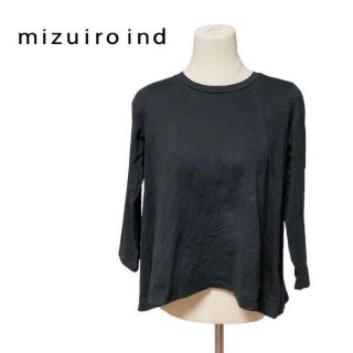 ミズイロインド(mizuiro ind)のmizuiro ind ミズイロインド　トップス　カットソー　黒　ブラック(Tシャツ(長袖/七分))