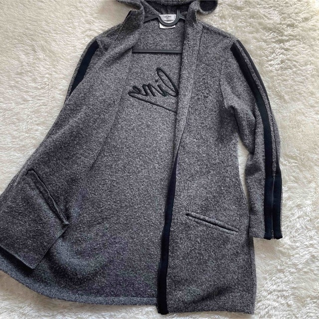 CELINE】背面ビックロゴ刺繍♪ジップアップパーカー ヴィンテージ 正規品-
