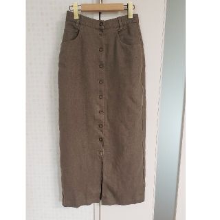 ザラ(ZARA)のCAROLL ロングスカート カーキ(ロングスカート)