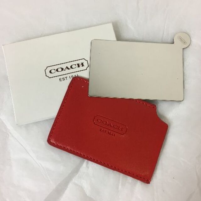 新品 未使用!! COACH コーチ ハンドミラー 手鏡 カードケース レディースのファッション小物(ミラー)の商品写真