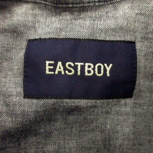EASTBOY(イーストボーイ)のEAST BOY シャツ ダンガリー 長袖 プルオーバー ロゴ刺繍 紺系 13 レディースのトップス(シャツ/ブラウス(長袖/七分))の商品写真