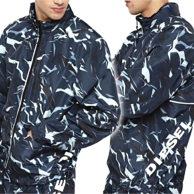 新品】DIESEL ディーゼル/ロゴ入り ナイロンジャケット パーカー S