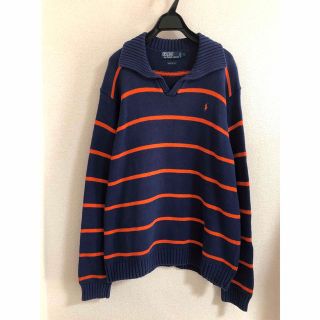 ポロラルフローレン(POLO RALPH LAUREN)の最終値下！90's ラルフローレン♡ボーダーコットンニットプルオーバー XL(ニット/セーター)