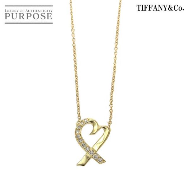 Tiffany & Co. - ティファニー TIFFANY&Co. ラビングハート ダイヤ　ネックレス 41cm K18 YG イエローゴールド 750 VLP 90179252