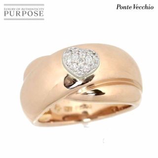 ポンテヴェキオ(PonteVecchio)のポンテヴェキオ Ponte Vecchio 10号 リング ダイヤ 0.12ct Pt プラチナ K18 PG ピンクゴールド 750 指輪 VLP 90177643(リング(指輪))