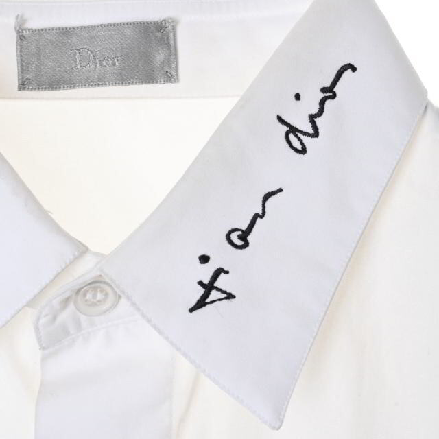 DIOR HOMME(ディオールオム)のDior HOMME ラペル刺繍 比翼 ドレスシャツ メンズのトップス(シャツ)の商品写真