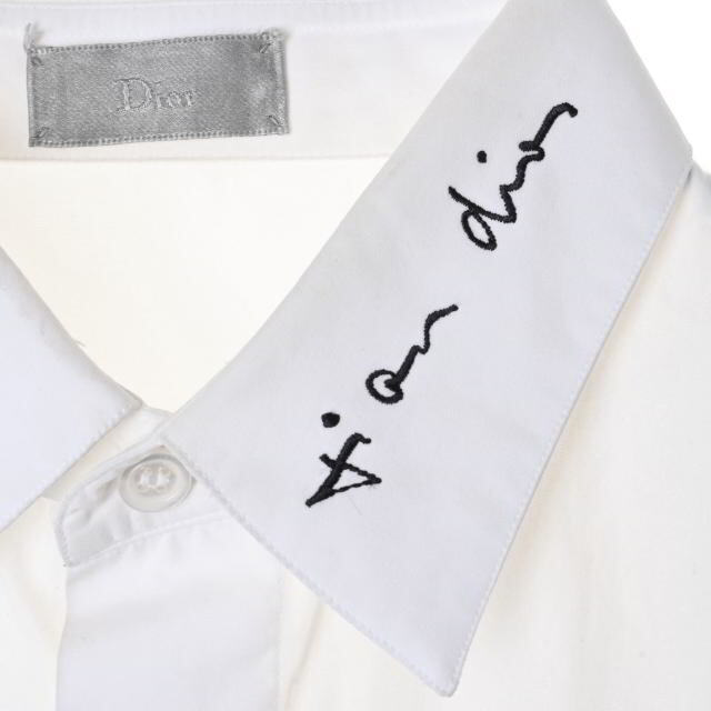 DIOR HOMME - Dior HOMME ラペル刺繍 比翼 ドレスシャツの通販 DIOR HOMME - Dior HOMME ラペル刺繍 比翼 ドレスシャツの通販