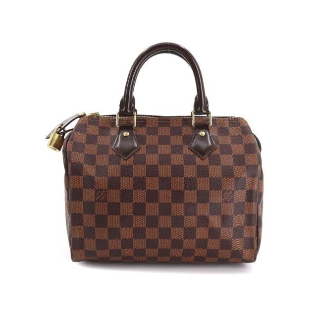 未使用 展示品 ルイ ヴィトン LOUIS VUITTON ダミエ スピーディ 25 ハンド バッグ エベヌ ブラウン N41532 ゴールド 金具 VLP 90180231