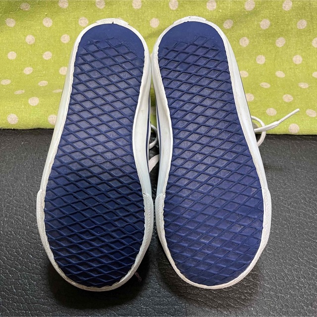 VANS(ヴァンズ)のバンズ ニット柄 ブルー ハイカットスニーカー 19cm キッズ/ベビー/マタニティのキッズ靴/シューズ(15cm~)(スニーカー)の商品写真