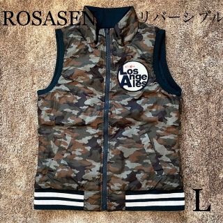 ロサーゼン(ROSASEN)のROSASEN ロサーセン　中綿 ダウン ベスト L ネイビー カモフラ(ウエア)