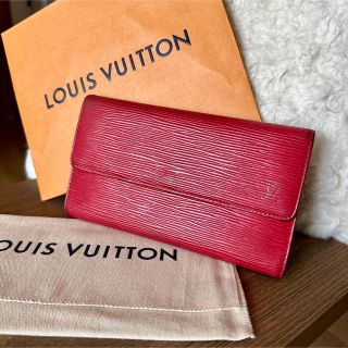 ルイヴィトン(LOUIS VUITTON)のルイヴィトン◆エピ◆長財布 折財布◆赤 レッド◆ ポルトトレゾール(財布)