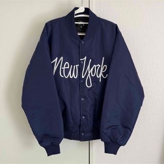 STUSSY NY CHAPTER SATIN VARSITY JACKET