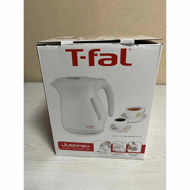 T-fal(ティファール)のT-fal ジャスティンプラス ティファール 電気ケトル ホワイト1.2L スマホ/家電/カメラの生活家電(電気ケトル)の商品写真