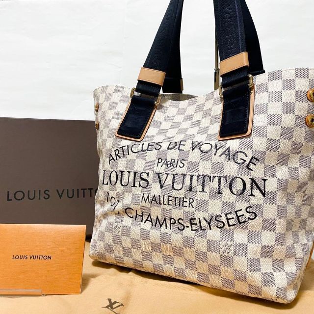 LOUIS VUITTON - 希少/美品 ルイヴィトン ダミエ アズール トートバッグ プランソレイユカバPM