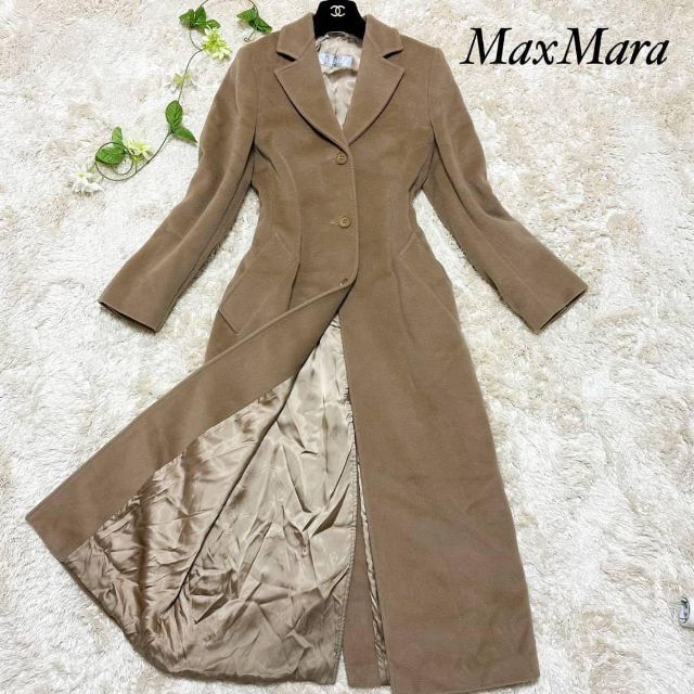 ○美品○ MAX MARAマックスマーラコート 銀タグ キャメルカラー40サイズ-