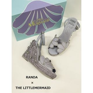 RANDA ランダ リトルマーメイド ディズニー アリエル × RANDA コラボ【中古】【004】【岩】(ミュール)