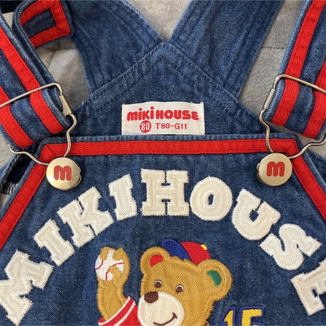 mikihouse(ミキハウス)のミキハウス　レトロオーバーオール80 キッズ/ベビー/マタニティのベビー服(~85cm)(ロンパース)の商品写真