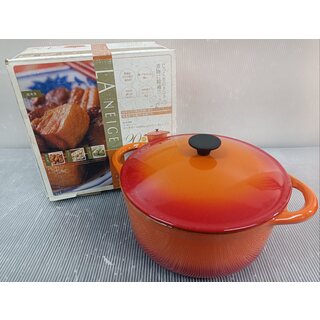 ラ・ネージュ キャセロール20cm（2.8L）鋳物ホーロー鍋 オレンジ