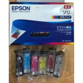 エプソン(EPSON)の純正　エプソン インクカートリッジ ソリ6色パック SOR-6CL(PC周辺機器)