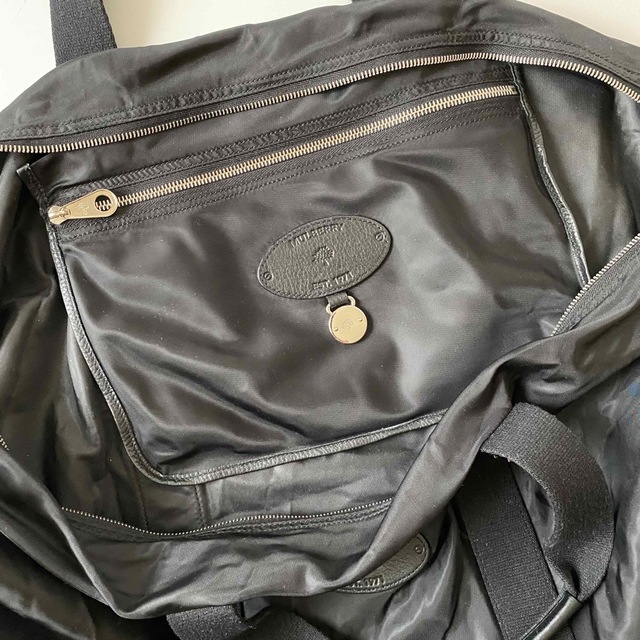 Mulberry - Mulberry ボストンバッグ 黒 ナイロン パッカブル Mulberry - Mulberry ボストンバッグ 黒 ナイロン パッカブル