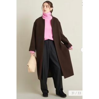 ビューティアンドユースユナイテッドアローズ(BEAUTY&YOUTH UNITED ARROWS)のMANTECO ノーカラーベルト ロングコート(ロングコート)