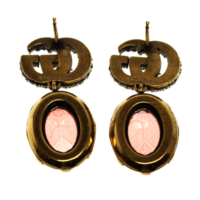 Gucci - GUCCI グッチ クリスタル ダブルG ピアス 629659 レディース