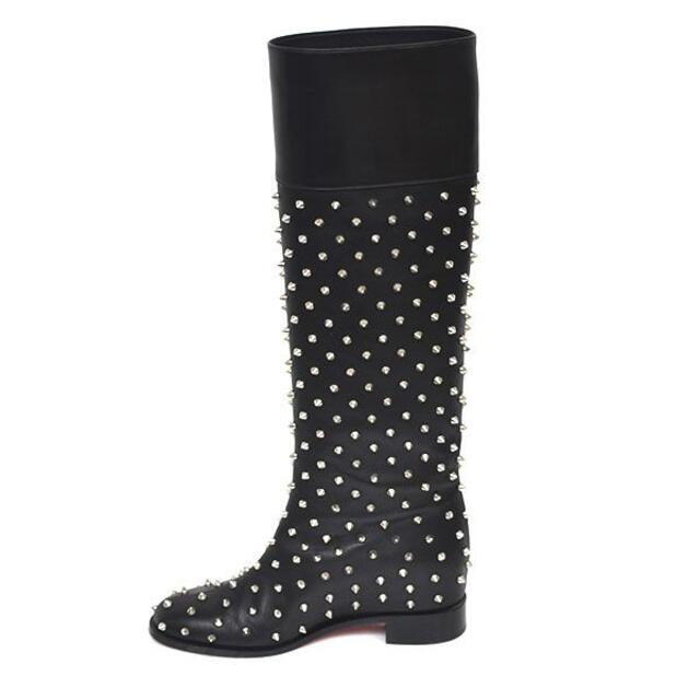 美品❤️ルブタン スパイク インヒール入り ブーツ 36(約22.5-23cm)-