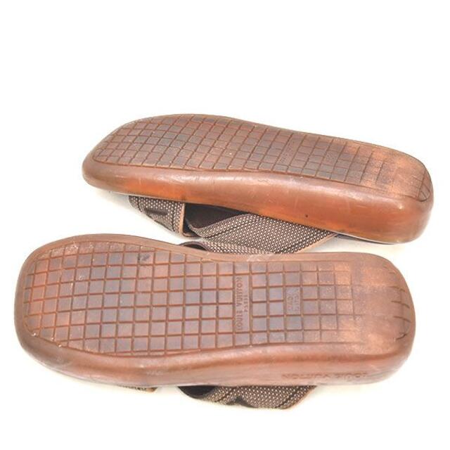 LOUIS VUITTON(ルイヴィトン)のルイヴィトン ロゴ クロス スライダーサンダル 36.5(約23.5cm) レディースの靴/シューズ(サンダル)の商品写真