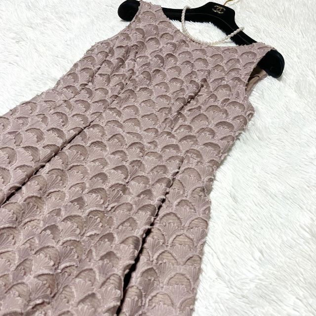 未使用 ANAYI ノースリーブワンピース ラメ レース 新タグ サイズ38-