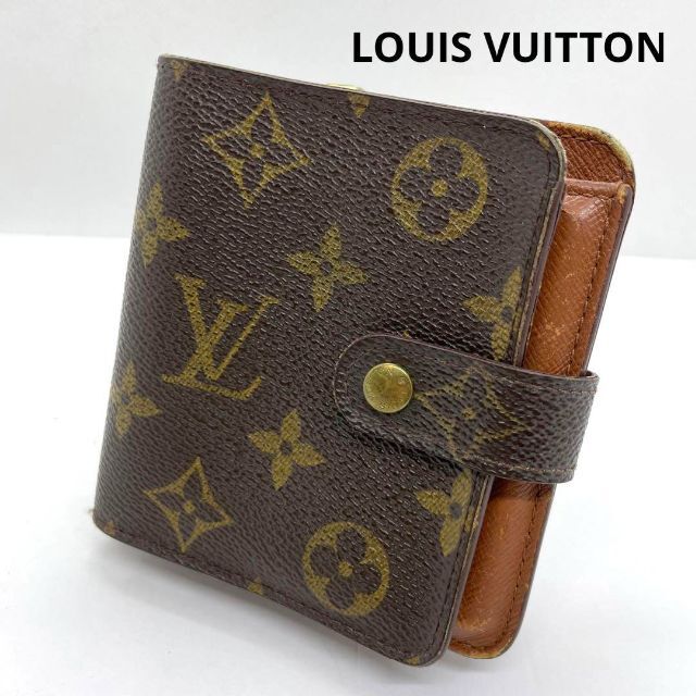 LOUIS VUITTON(ルイヴィトン)のルイヴィトン　折財布　モノグラム　コンパクトジップ　ジャンク レディースのファッション小物(財布)の商品写真