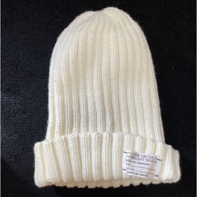 GU(ジーユー)のニット帽 ニットキャップ ホワイト レディース レディースの帽子(ニット帽/ビーニー)の商品写真