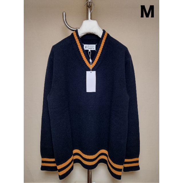 高級品市場 新品 - Margiela Martin Maison M 4183 紺 ニット スクール