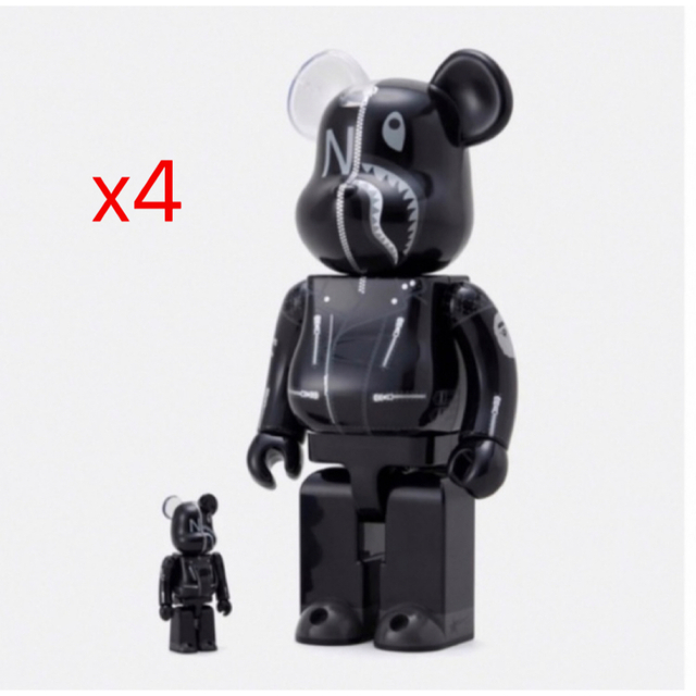 NEIGHBORHOOD(ネイバーフッド)のBE@RBRICK BAPE × NEIGHBORHOOD 100%&400% エンタメ/ホビーのフィギュア(その他)の商品写真