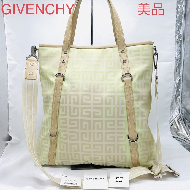 希少　美品　GIVENCHY ジバンシー　トートバッグ　総柄　2way Gロゴ