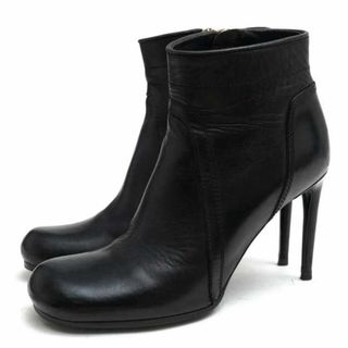 リックオウエンス(Rick Owens)のリックオウエンス／Rick Owens ショートブーツ シューズ 靴 レディース 女性 女性用レザー 革 本革 ブラック 黒  RP16S9833 プレーントゥ サイドジップ ハイヒール(ブーツ)