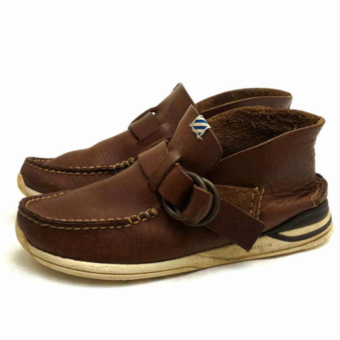 ビズビム／VISVIM チャッカブーツ シューズ 靴 メンズ 男性 男性用レザー 革 本革 ブラウン 茶  SKYNYRD RING MOC-FOLK スニーカーソール モカシン靴/シューズ