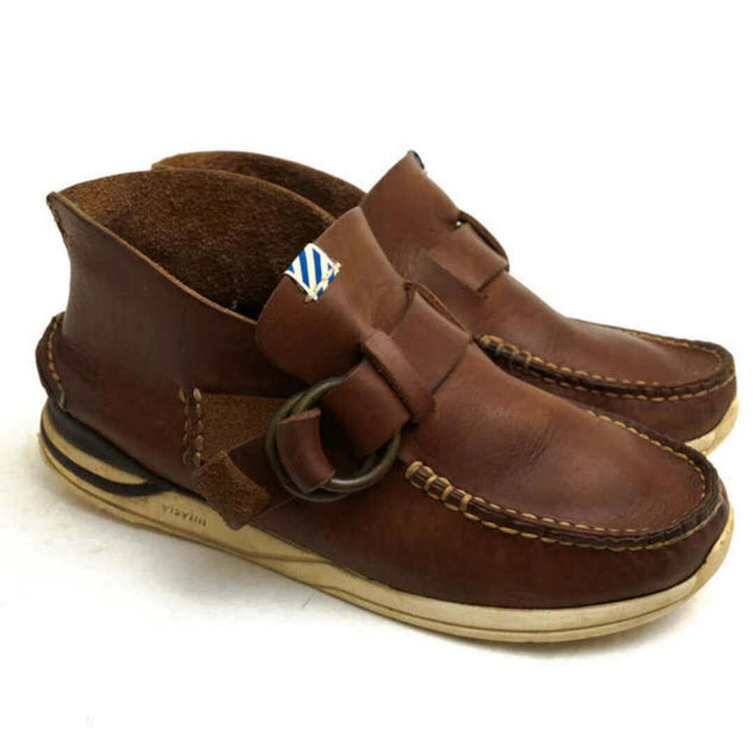 ビズビム／VISVIM チャッカブーツ シューズ 靴 メンズ 男性 男性用レザー 革 本革 ブラウン 茶  SKYNYRD RING MOC-FOLK スニーカーソール モカシン メンズの靴/シューズ(スリッポン/モカシン)の商品写真