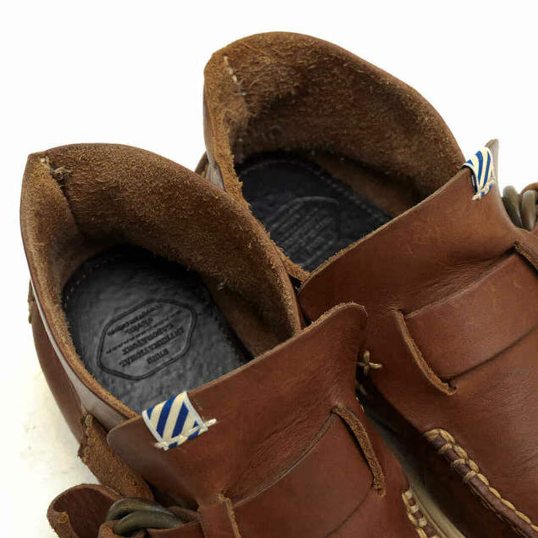 ビズビム／VISVIM チャッカブーツ シューズ 靴 メンズ 男性 男性用レザー 革 本革 ブラウン 茶  SKYNYRD RING MOC-FOLK スニーカーソール モカシン メンズの靴/シューズ(スリッポン/モカシン)の商品写真