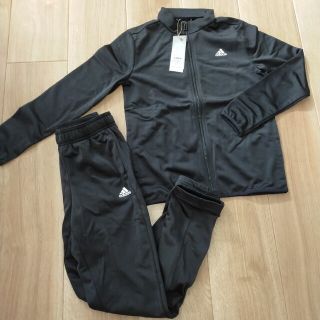 アディダス(adidas)の【新品】アディダス　ジャージ　上下セット　ブラック　150cm　キッズ(ジャケット/上着)