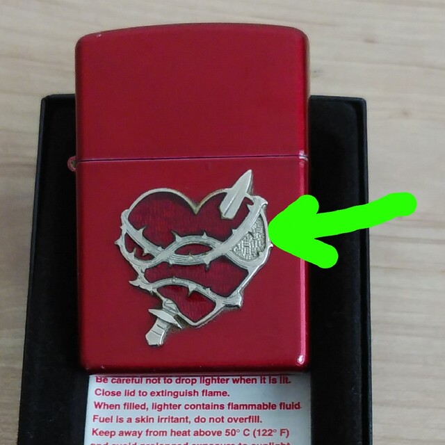 ZIPPO(ジッポー)のZippo レッド　ハート メンズのファッション小物(タバコグッズ)の商品写真