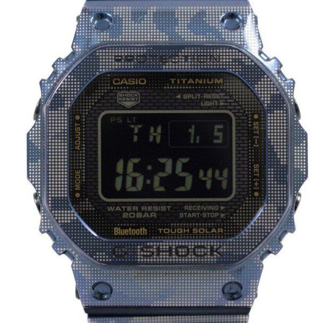 CASIO - 【美品】カシオ G-SHOCK ブルーカモフラージュ チタン Bluetooth