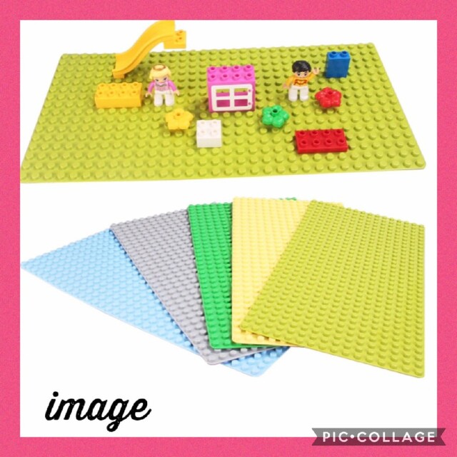 レゴ デュプロ&ブロックラボ互換品☆特大基礎板 プレート 黄緑 - おもちゃ