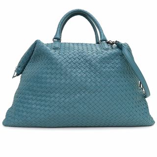 ボッテガヴェネタ(Bottega Veneta)のボッテガヴェネタ イントレチャート コンバーチブル 2way ハンドバッグ ワンショルダーバッグ ラムスキン レザー ブルーグリーン 緑 193785 BOTTEGA VENETA（未使用　展示品）(ハンドバッグ)